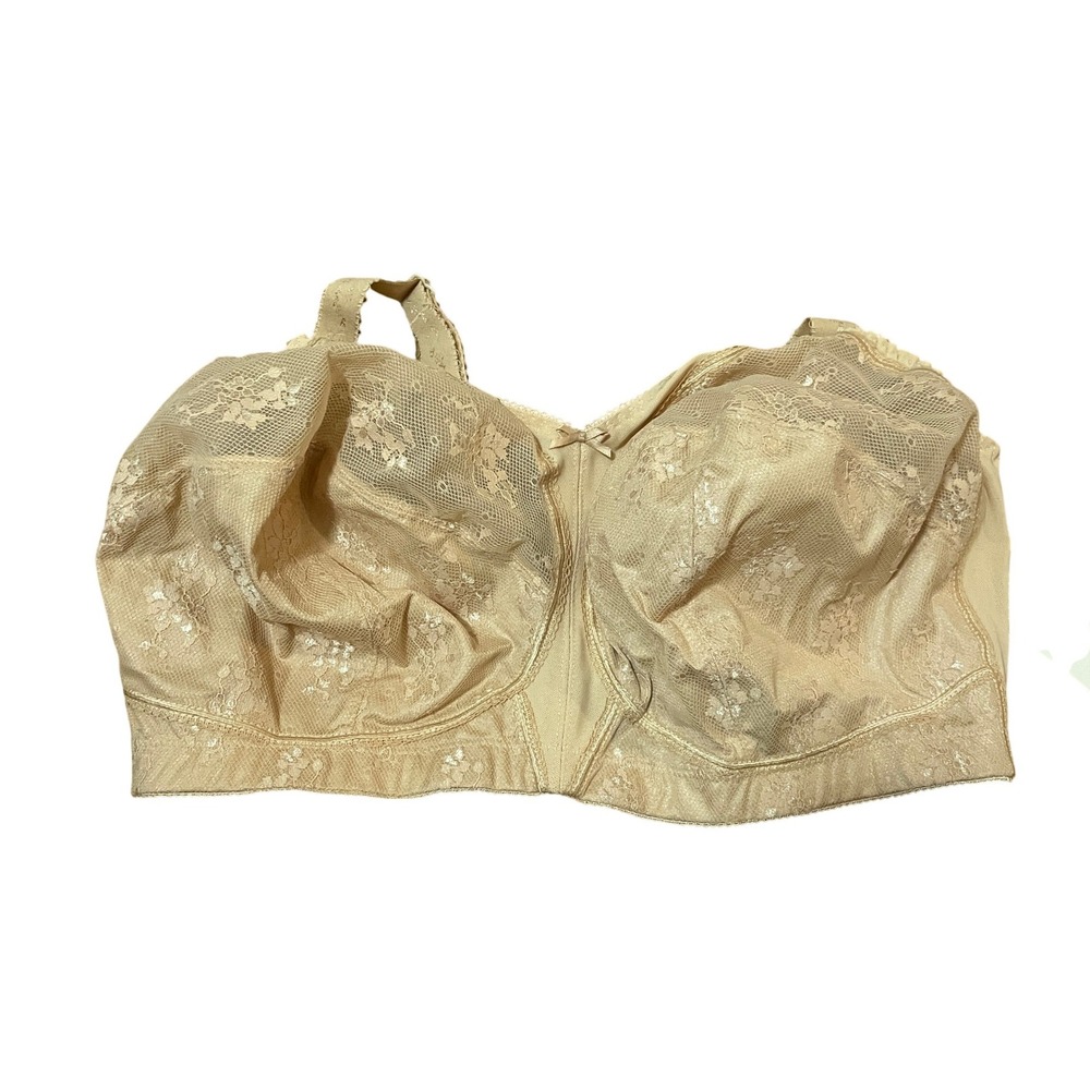 Goddess 38K Keira Banded Underwire Bra Nude Floral GD6040NUE Full Coverage NWT